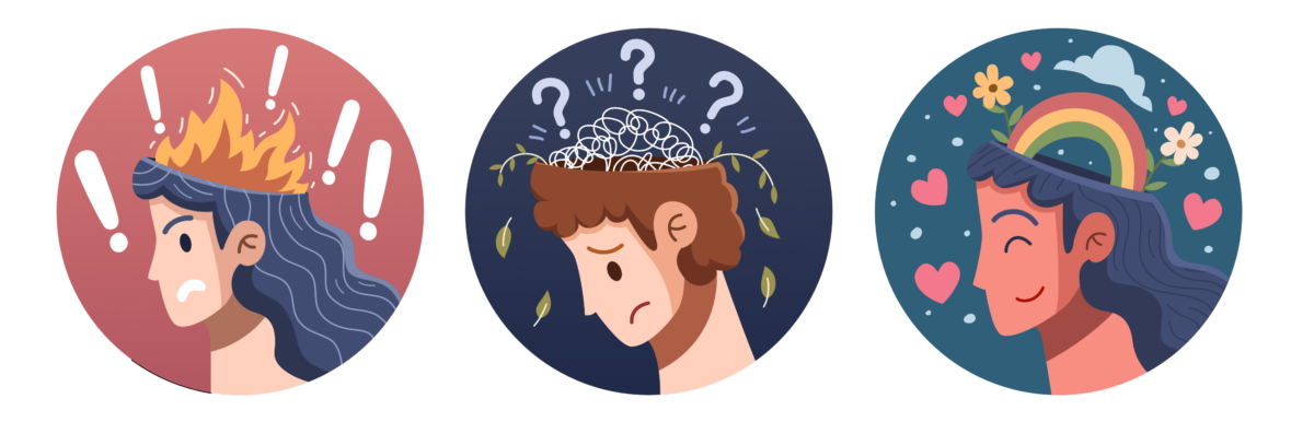 drei Versionen mentaler Gesundheit