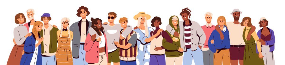 people together support each other